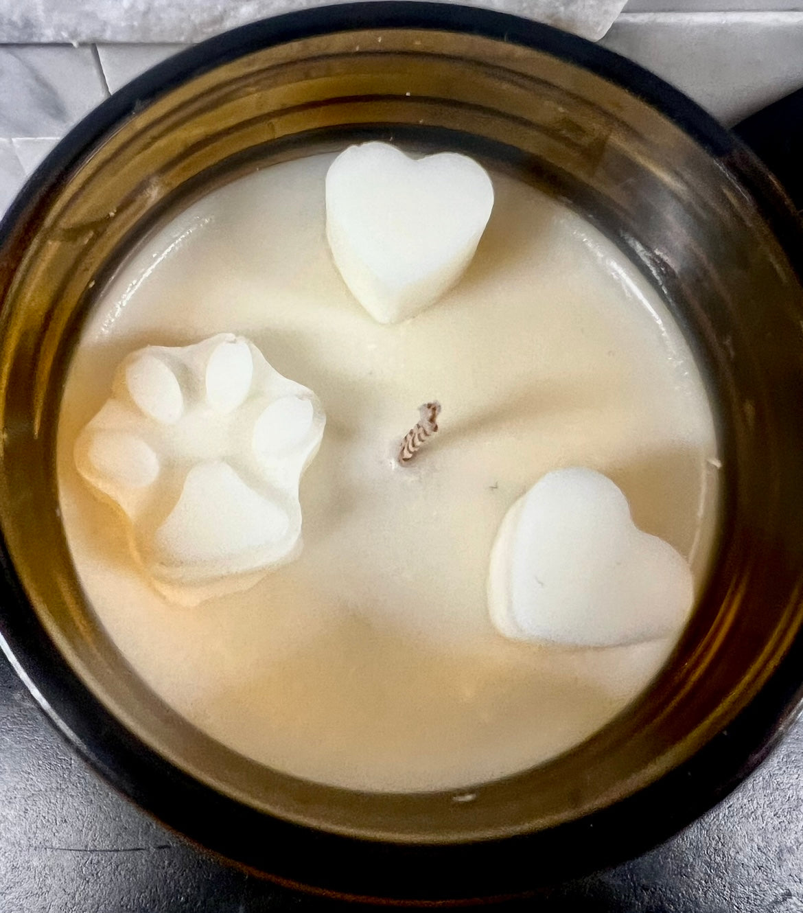 Homemade Soy Dog Themed Candle, Shelter Pets Cuddle Harder, Sweet Potato and Brown Sugar Scent