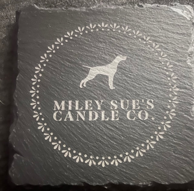 Miley Sue's Candle Co. Slate Candle Coaster Plate